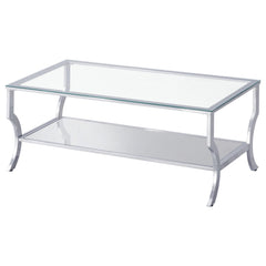 Saide Chrome 2-piece Glass Top Coffee and End Table Set - Ornate Home