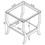 Saide Chrome 2-piece Glass Top Coffee and End Table Set - Ornate Home