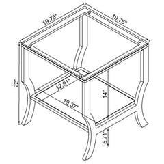 Saide Chrome 3-piece Glass Top Coffee and End Table Set - Ornate Home
