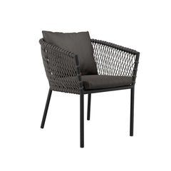 Sailor Charcoal Outdoor Patio Dining Armchair - Ornate Home
