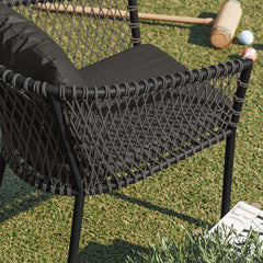 Sailor Charcoal Outdoor Patio Dining Armchair - Ornate Home