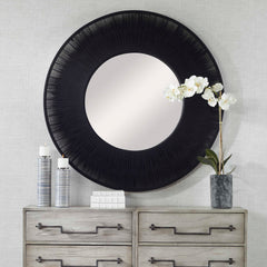Sailor's Knot Black Round Mirror - Ornate Home
