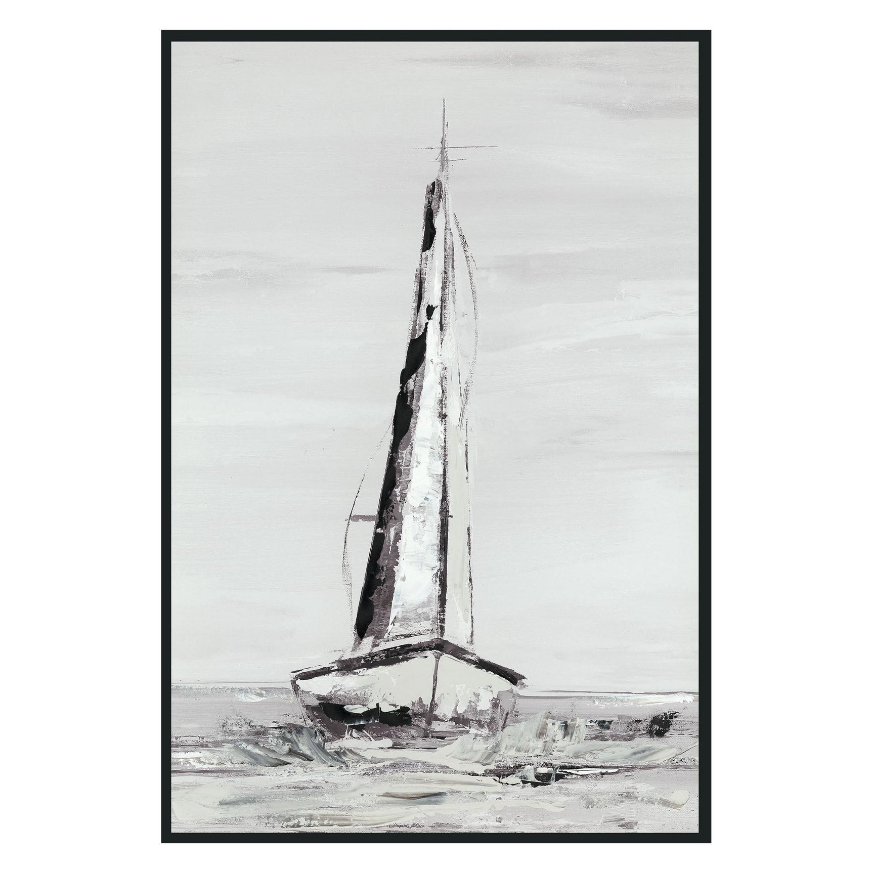 Sails White Painting 48x72 by Buddy Whitlock - Ornate Home