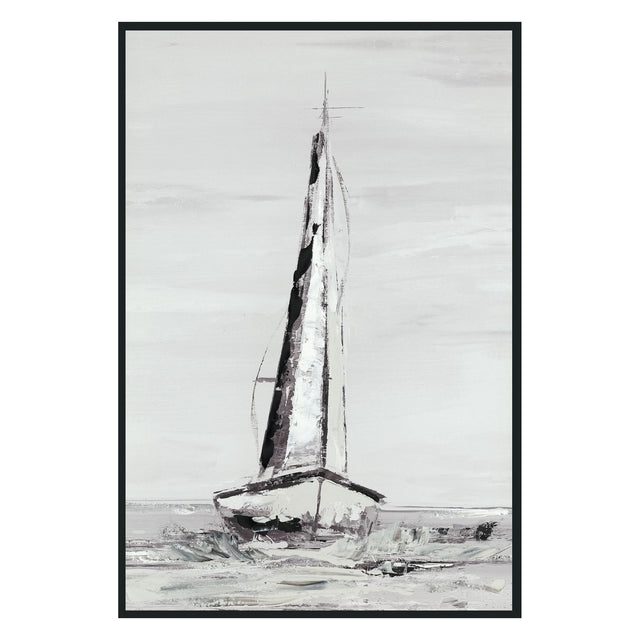 Sails White Painting 48x72 by Buddy Whitlock - Ornate Home