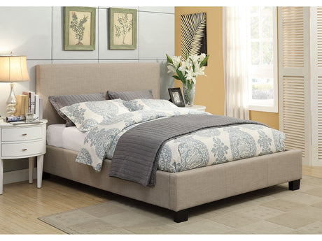 Saint Pierre Upholstered Platform Storage Bed in Toast Linen - Ornate Home