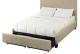 Saint Pierre Upholstered Platform Storage Bed in Toast Linen - Ornate Home