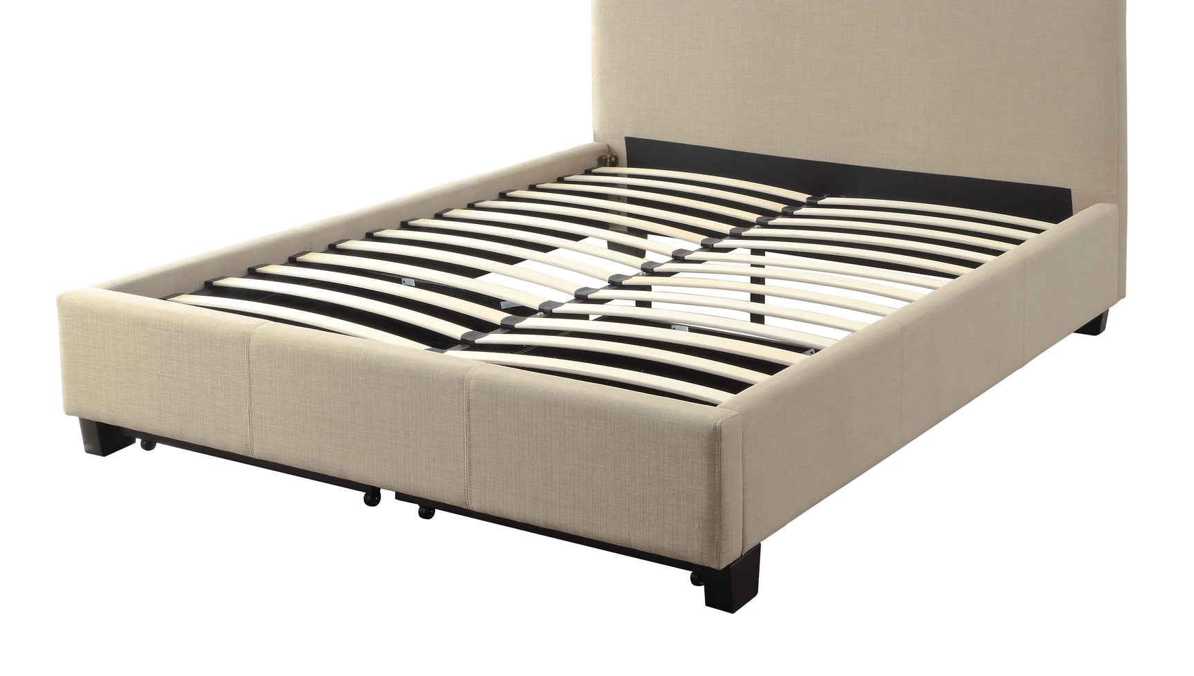 Saint Pierre Upholstered Platform Storage Bed in Toast Linen - Ornate Home