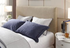 Saint Pierre Upholstered Queen Platform Bed in Toast Linen - Ornate Home
