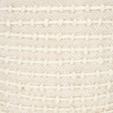 Sakaye Beige/Cream Stitched Patterned Pouf - Ornate Home