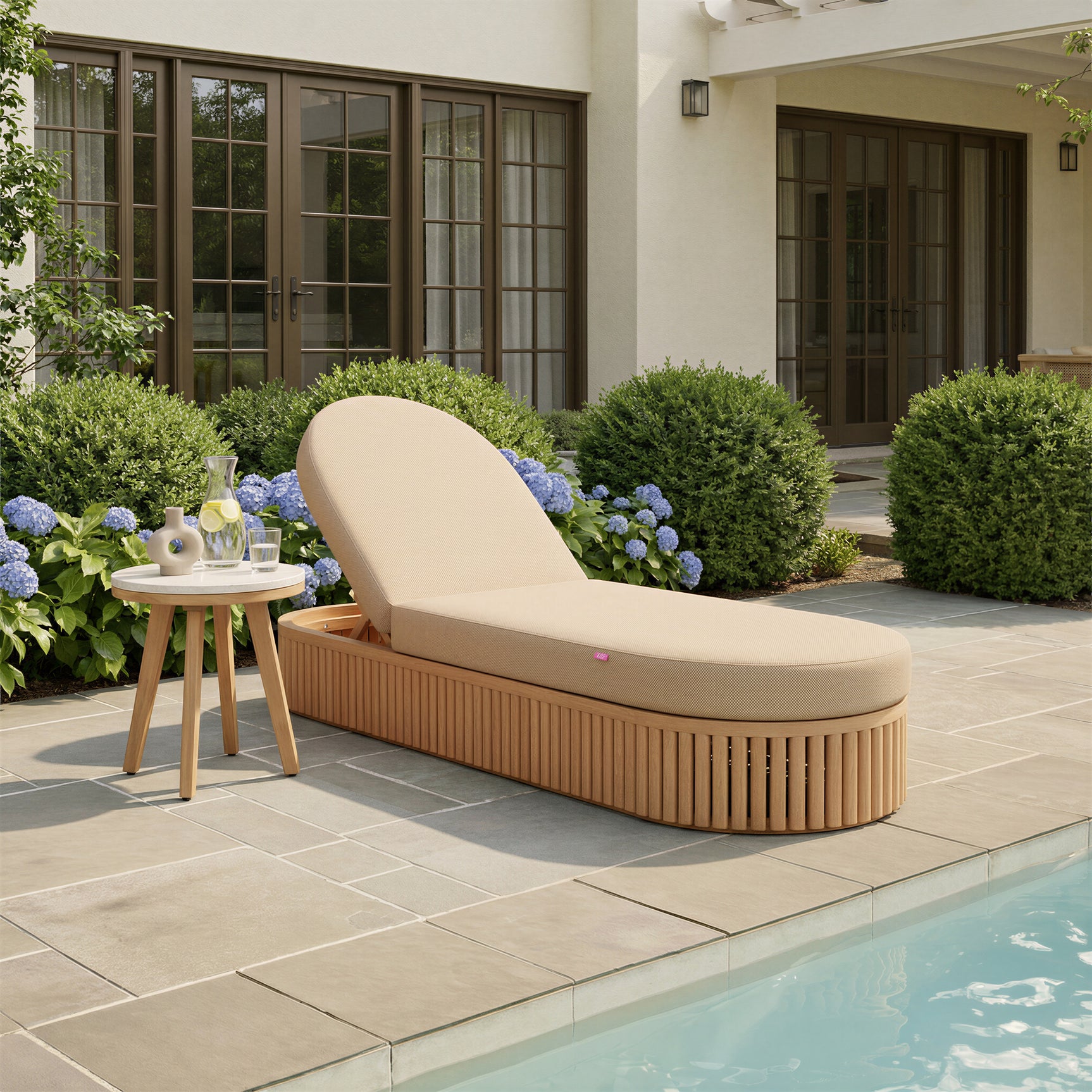 Sakina Brown Chaise Lounge - Ornate Home