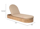 Sakina Brown Chaise Lounge - Ornate Home