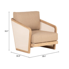Sakina Brown Lounge Chair - Ornate Home