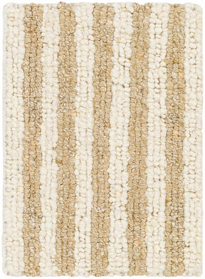Saku Cream Striped Wool Rug - Clearance - Ornate Home