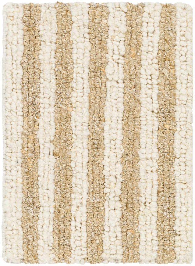 Saku Cream Striped Wool Rug - Clearance - Ornate Home