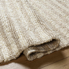 Saku Cream Striped Wool Rug - Clearance - Ornate Home