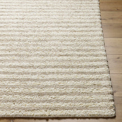Saku Cream Striped Wool Rug - Clearance - Ornate Home