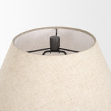 Salaah Black/Beige Brushed Metal Table Lamp - Ornate Home