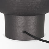Salaah Black/Beige Brushed Metal Table Lamp - Ornate Home
