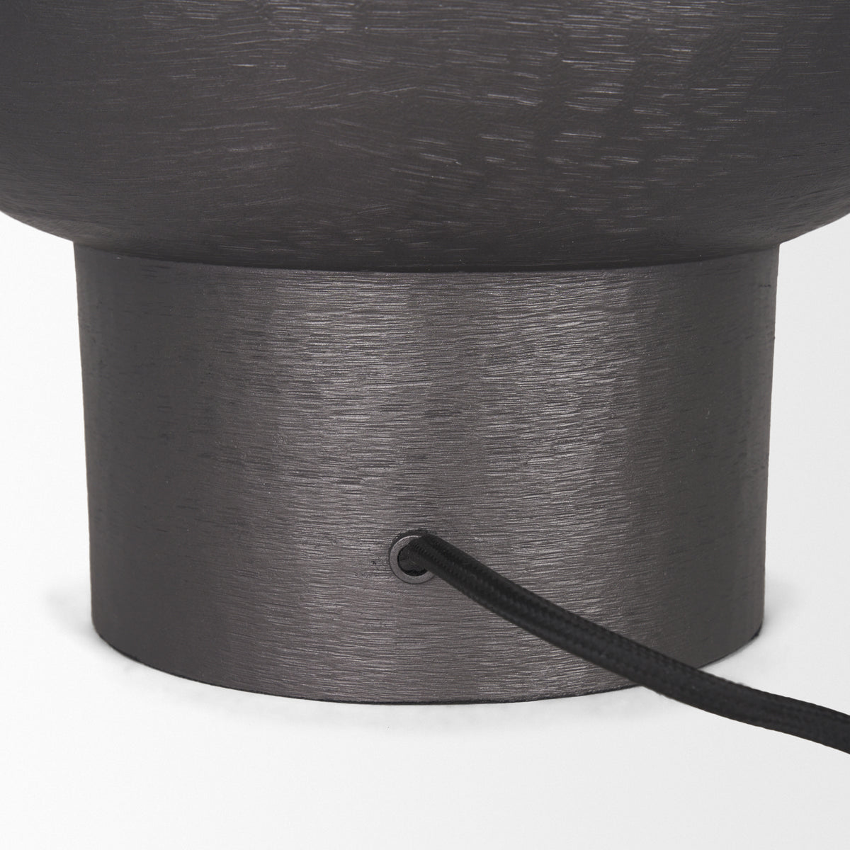 Salaah Black/Beige Brushed Metal Table Lamp - Ornate Home