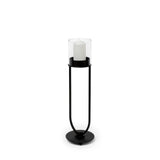 Salah Black Small Iron Table Candle Holder - Ornate Home