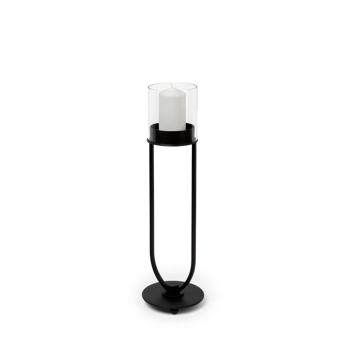 Salah Black Small Iron Table Candle Holder - Ornate Home