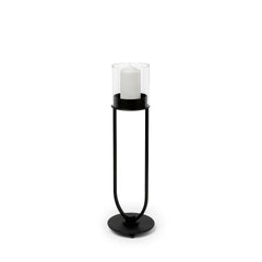 Salah Black Small Iron Table Candle Holder - Ornate Home
