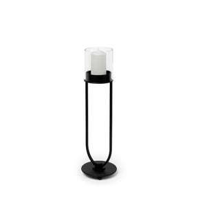 Salah Black Small Iron Table Candle Holder - Ornate Home