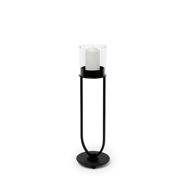 Salah Black Small Iron Table Candle Holder - Ornate Home