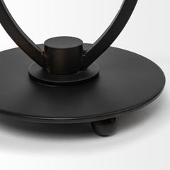 Salah Black Small Iron Table Candle Holder - Ornate Home