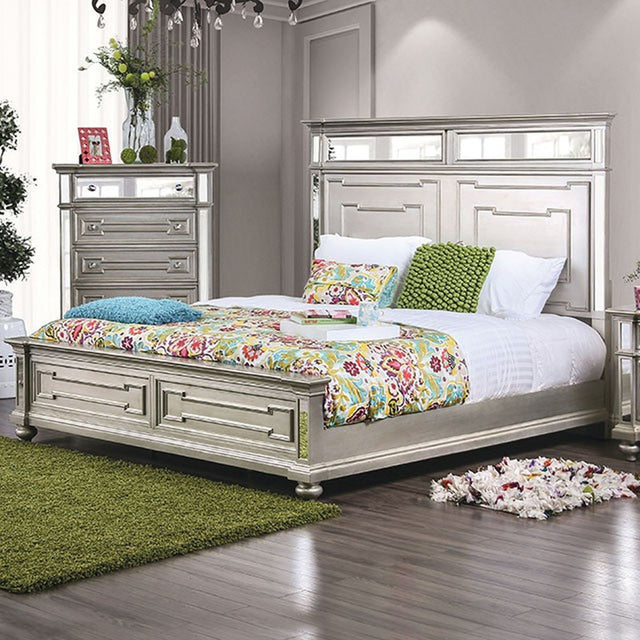 Salamanca Silver Queen Bed - Ornate Home