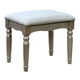 Salamanca Silver Vanity W/ Stool - Ornate Home