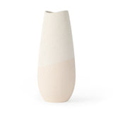 Salar Cream Conical Crackled Ceramic Vase - Ornate Home