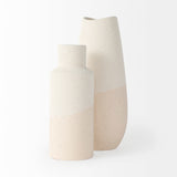 Salar Cream Conical Crackled Ceramic Vase - Ornate Home