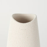 Salar Cream Conical Crackled Ceramic Vase - Ornate Home