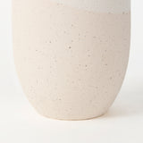 Salar Cream Conical Crackled Ceramic Vase - Ornate Home