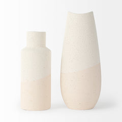 Salar Cream Gourd Style Crackled Ceramic Vase - Ornate Home
