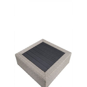 Salena Beige/Gray Patio Sectional w/ Cocktail Table - Ornate Home