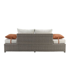 Salena Patio Sofa w/ Ottoman 2pc Set - Ornate Home