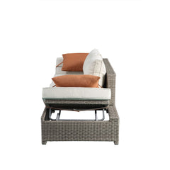 Salena Patio Sofa w/ Ottoman 2pc Set - Ornate Home