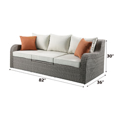 Salena Sectional Sofa w/ Hidden Lift Table & 2 Ottomans - Ornate Home
