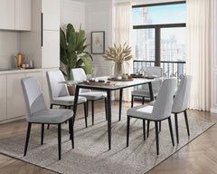 Salerno Beige/Black Side Chair (Set of 2) - Ornate Home