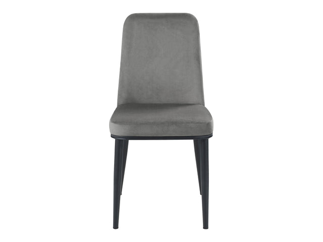 Salerno Gray/Black Side Chair (Set of 2) - Ornate Home