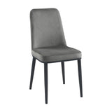 Salerno Gray/Black Side Chair (Set of 2) - Ornate Home
