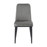 Salerno Gray/Black Side Chair (Set of 2) - Ornate Home