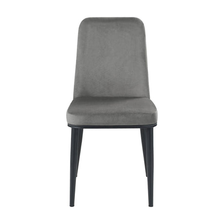 Salerno Gray/Black Side Chair (Set of 2) - Ornate Home