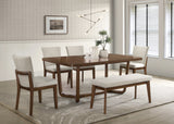 Salerno Walnut/Beige Dining Set - Ornate Home