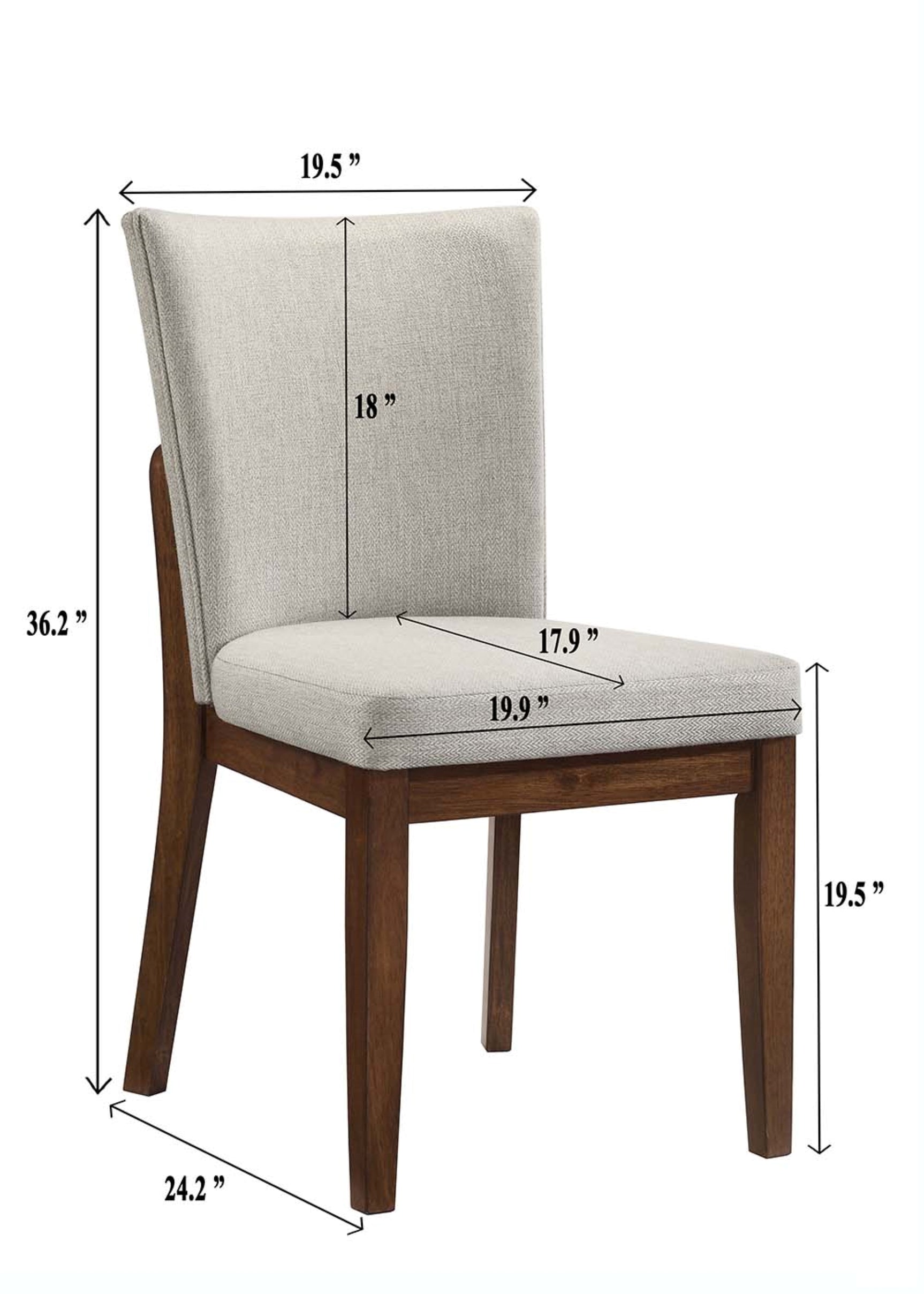 Salerno Walnut/Beige Dining Set - Ornate Home