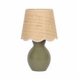 Salgareda Green Rattan Table Lamp - Ornate Home