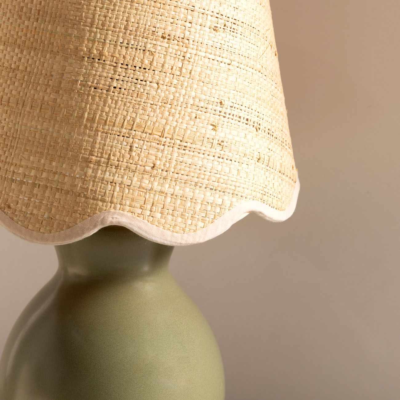 Salgareda Green Rattan Table Lamp - Ornate Home
