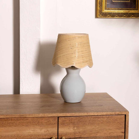 Salgareda Grey Ceramic Table Lamp - Ornate Home